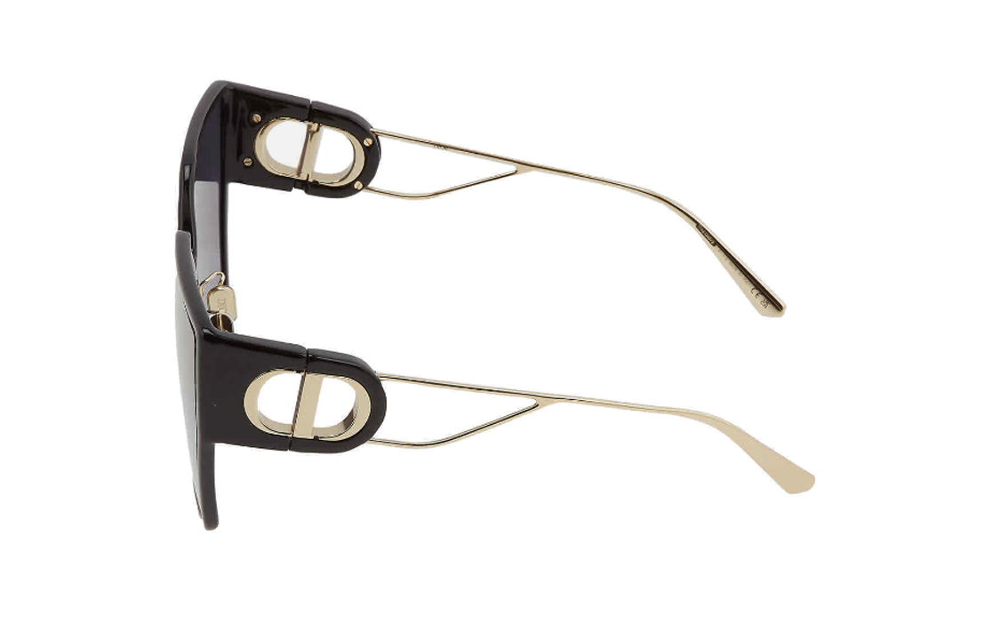 Shop (W) DIOR 非对称黑色太阳镜 寺庙标志设计款式 30MONTAIGNEBU12b0