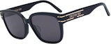 Purchase (W) DIOR Gafas de Sol Negras Irregulares con Logo, Marco de Acetato y Metal. DIORSIGNATURE S7F
