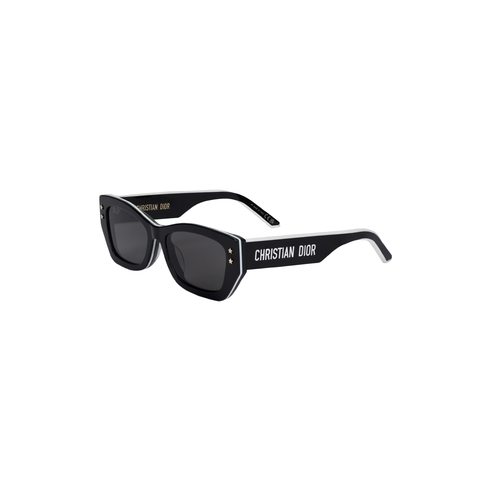 (Women) DIOR  Irregular Black Sunglasses with Side Logo Detail. DPFCS2UQR-10A0