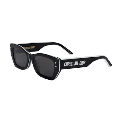 (Women) DIOR Irregular Black Sunglasses with Side Logo Detail. DPFCS2UQR-10A0