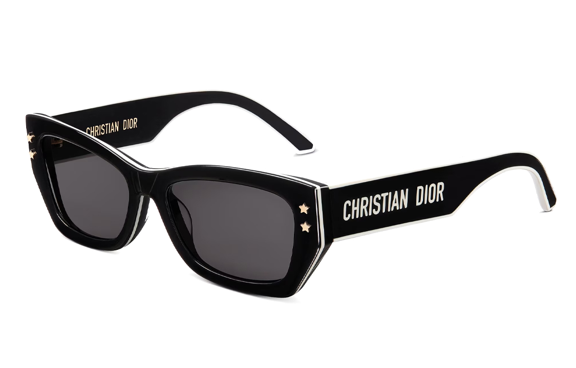 Order (W) DIOR 不规则黑色墨镜侧边标志款式. DPFCS2UQR-10A0