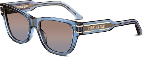 (Women) DIOR Irregular Blue Acetate Sunglasses with Logo Temple Design. NSGTS6UXR30F2 (Women) DIOR Irregular Blue Acetate Sunglasses with Logo Temple Design. NSGTS6UXR30F2