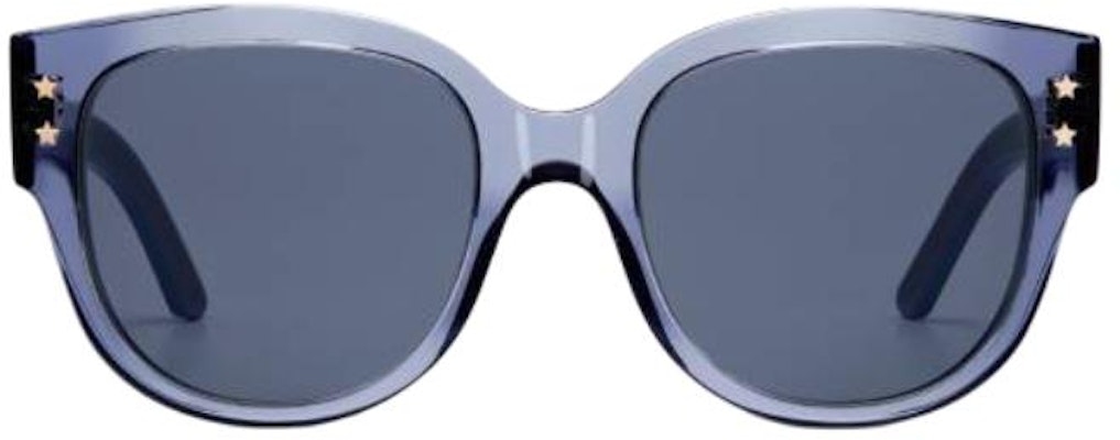 (W) DIOR Gafas de Sol Irregulares Azules de Acetato con Patillas con Logo. DPFCB2IQR74B0 Lookbook (W) DIOR Gafas de Sol Irregulares Azules de Acetato con Patillas con Logo. DPFCB2IQR74B0
