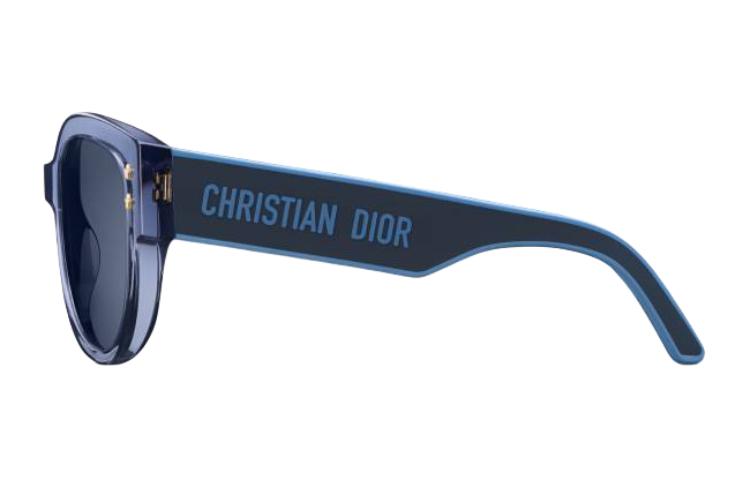 Shop (W) DIOR Gafas de Sol Irregulares Azules de Acetato con Patillas con Logo. DPFCB2IQR74B0