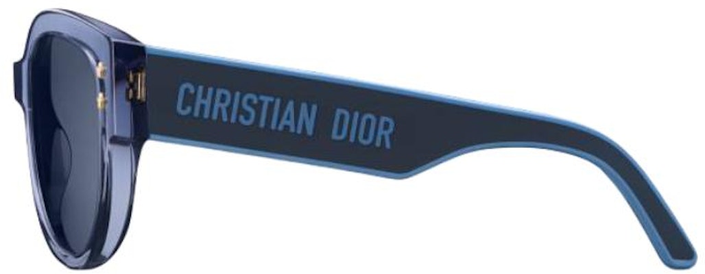 (W) DIOR Gafas de Sol Irregulares Azules de Acetato con Patillas con Logo. DPFCB2IQR74B0 Shop (W) DIOR Gafas de Sol Irregulares Azules de Acetato con Patillas con Logo. DPFCB2IQR74B0