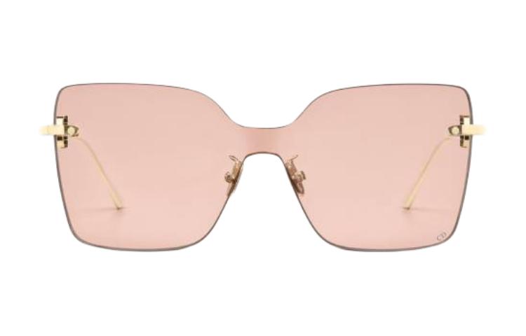 (Women) DIOR  Irregular Gold Metal Sunglasses with Logo Detail. CDCHM1UXRB0L0 圖 3