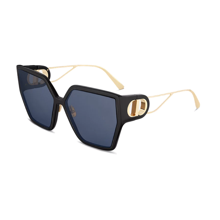 (Women) DIOR  Irregular Gold Sunglasses with Acetate and Metallic Hollow Design. 30MONTAIGNEBU