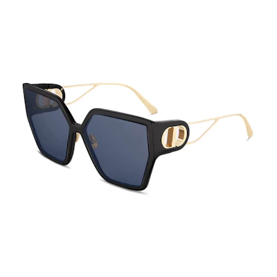 (Women) DIOR Irregular Gold Sunglasses with Acetate and Metallic Hollow Design. 30MONTAIGNEBU