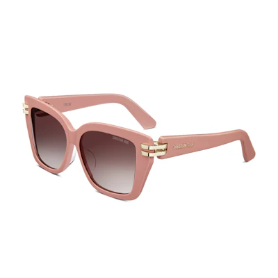 (Women) DIOR Irregular Pink Sunglasses with Logo and Acetate-Metal Frame. CDIORS1I40f1
