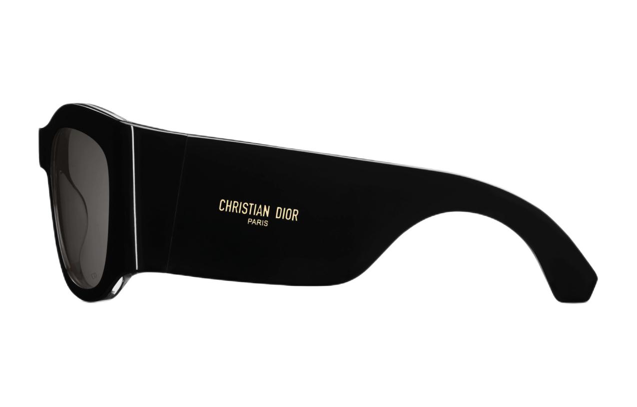 (Women) DIOR  Irregular Shape Black Acetate Logo Sunglasses NUITS1IXR10A0 圖 4