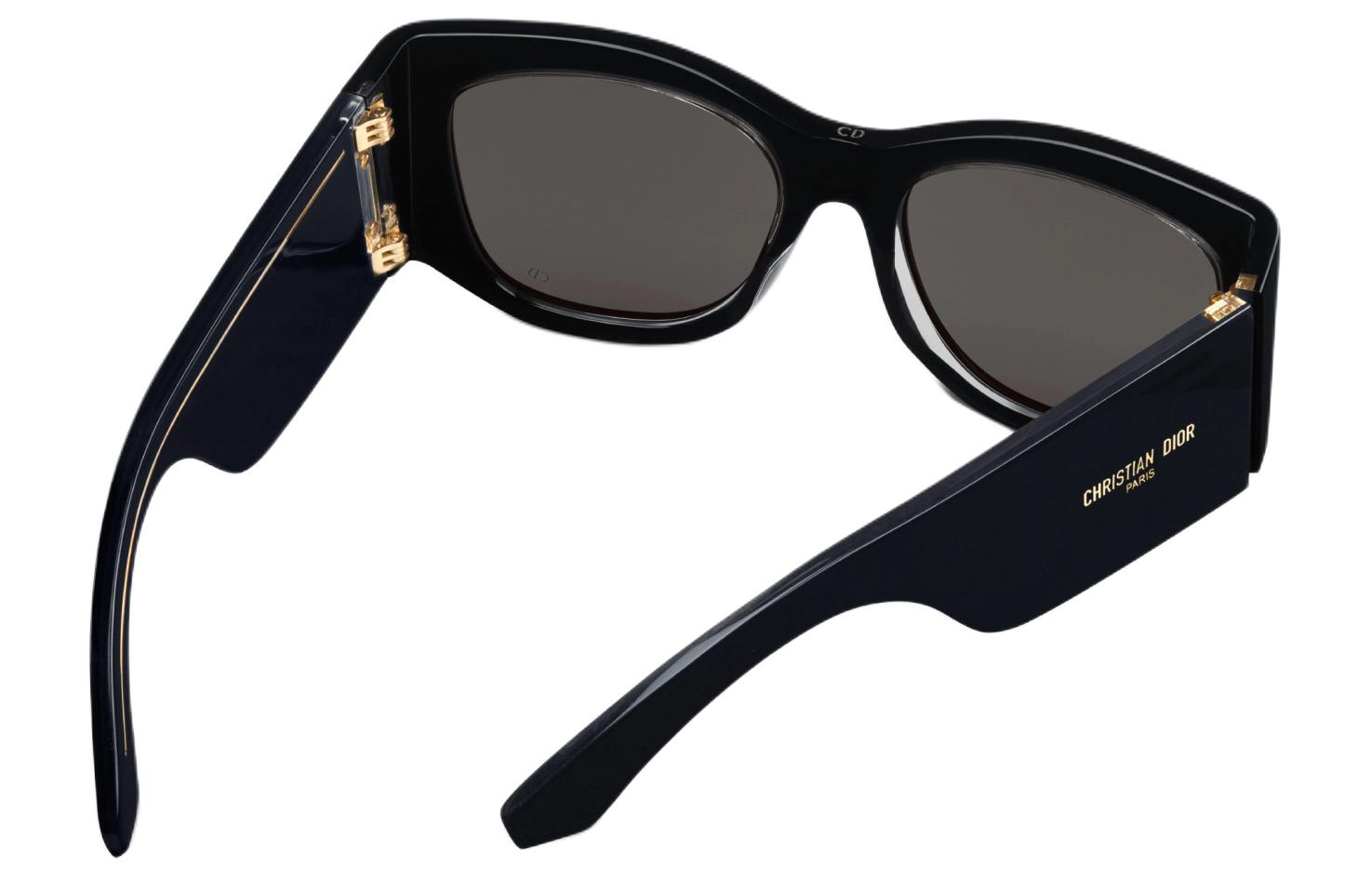 (Women) DIOR  Irregular Shape Black Acetate Logo Sunglasses NUITS1IXR10A0 圖 5