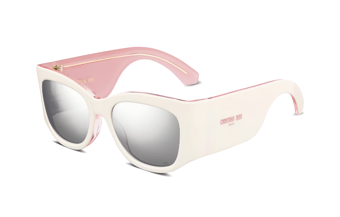 (Women) DIOR  Irregular Shape Sunglasses White/Pink Two-Tone Design NUITS1IXR_99A4 圖 2