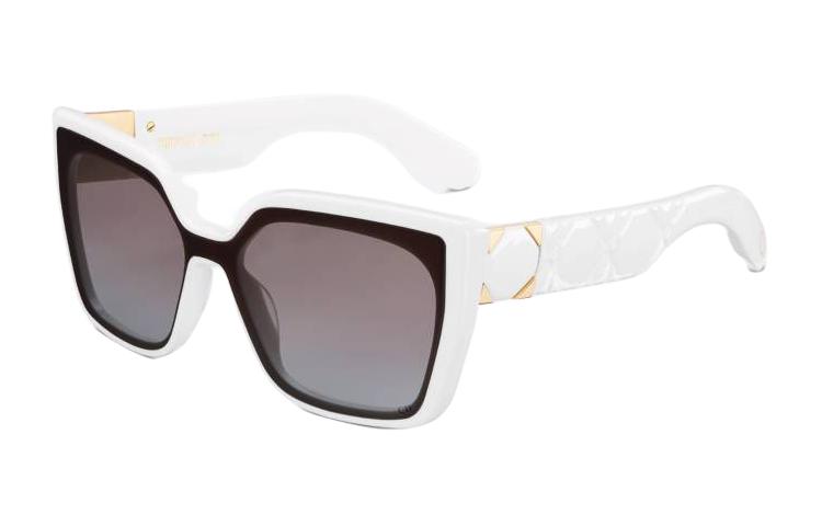 (Women) DIOR  Irregular Shape White Sunglasses with Logo Decoration. LADYS2IXR95D2