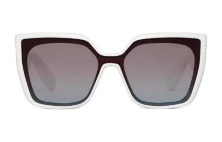 (Women) DIOR  Irregular Shape White Sunglasses with Logo Decoration. LADYS2IXR95D2 圖 3