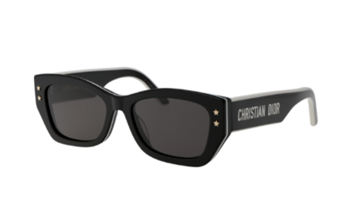 (Women) DIOR  Irregular Shaped Black Sunglasses with Acetate Metal Design CD40113U