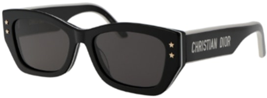 (Women) DIOR Irregular Shaped Black Sunglasses with Acetate Metal Design CD40113U (Women) DIOR Irregular Shaped Black Sunglasses with Acetate Metal Design CD40113U