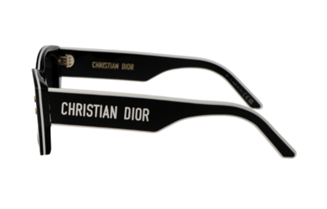 Shop (W) ディオール 不規則形 ブラックサングラス アセテートメタルデザイン CD40113U