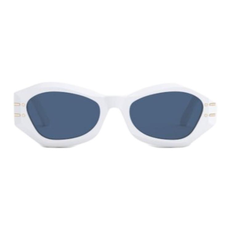 (Women) DIOR  Irregular Shaped Sunglasses with Logo Details in White. 20161508 圖 3