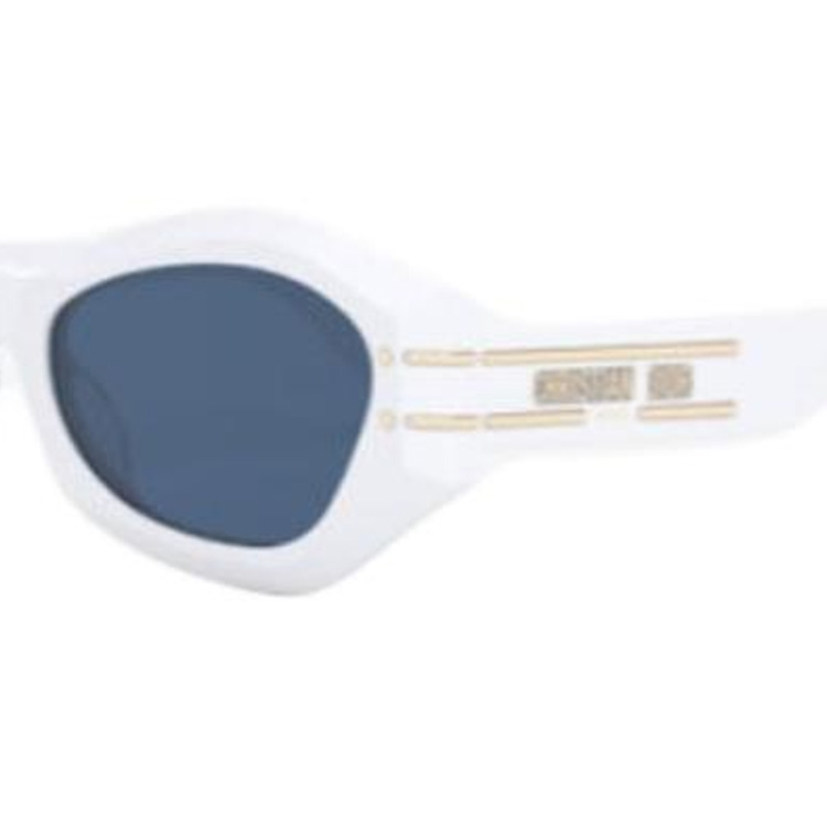 (Women) DIOR  Irregular Shaped Sunglasses with Logo Details in White. 20161508 圖 4