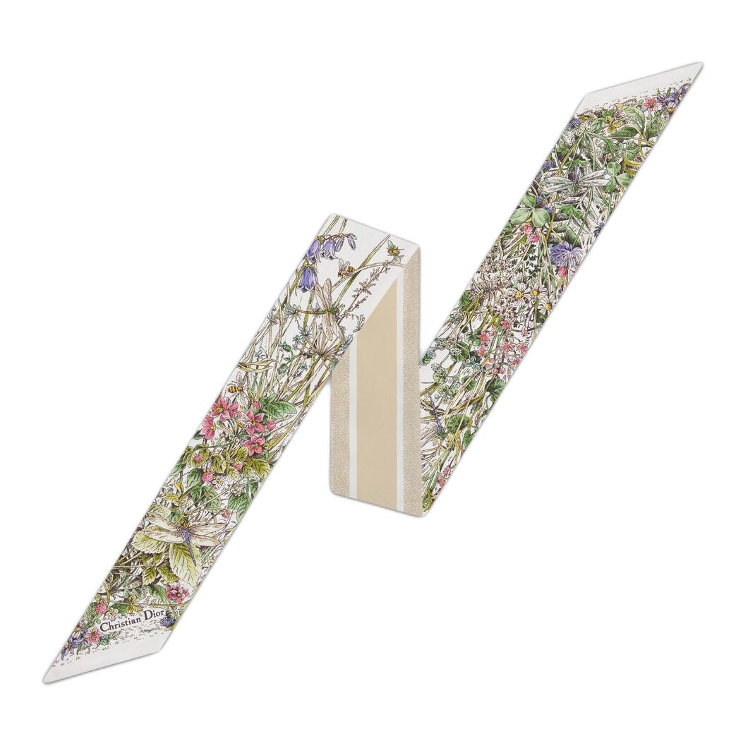 Order (W) DIOR 象牙色印花設計絲巾 44FLY106I610_C625