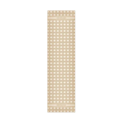 (Women) DIOR Light Yellow Silk and Polyamide Shawl with Letter Logo. 41CAN319L671CO90