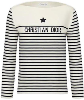 (W) DIOR Logo Striped Knit Lengan Panjang Navy Blue SS23. 243T30A4085X-0853 Buy (W) DIOR Logo Striped Knit Lengan Panjang Navy Blue SS23. 243T30A4085X-0853