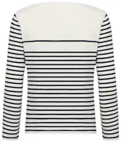 Lookbook (Women) DIOR Logo Striped Knit Long Sleeve Tee Navy Blue SS23. 243T30A4085X-0853