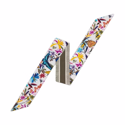 (Women) DIOR Multicolor Silk Scarf with Letter Logo 41FAN106I602C972