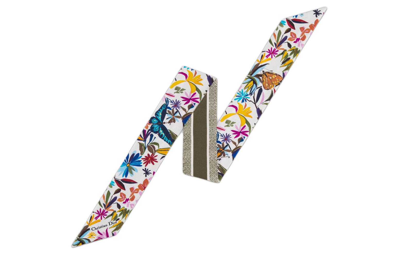 (Women) DIOR  Multicolor Silk Scarf with Letter Logo 41FAN106I602C972 圖 2