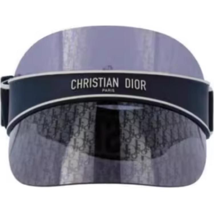 (Women) Dior  Navy Blue Acetate Sun Hat with Logo Print. DIORCLUBV1U31b8