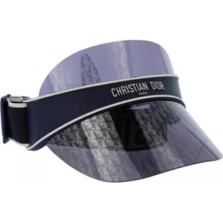 Lookbook (W) 디올 네이비 블루 로고 프린트 아세테이트 선햇. DIORCLUBV1U31b8