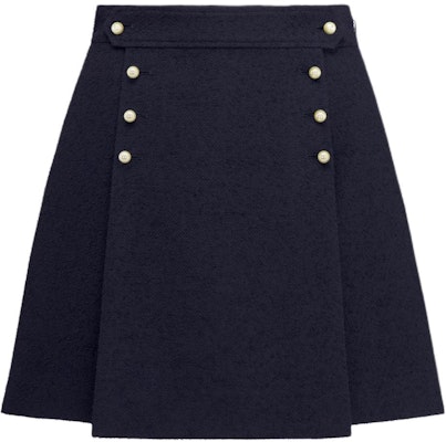 (Women) DIOR Navy High-Waist Miniskirt with Removable Sailor Panel. 441J26A1761X5640 Buy (Women) DIOR Navy High-Waist Miniskirt with Removable Sailor Panel. 441J26A1761X5640