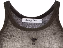 Shop (W) DIOR 橄欖綠無袖修身圓領背心上衣 414T08BM705-X6667