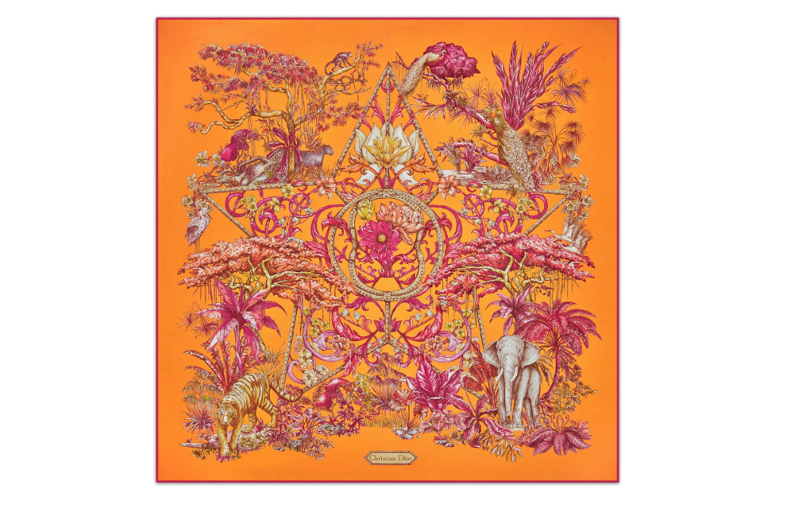 (Women) Dior  Orange Silk Scarf - Stylish and Comfortable 34YAN090I607-C240