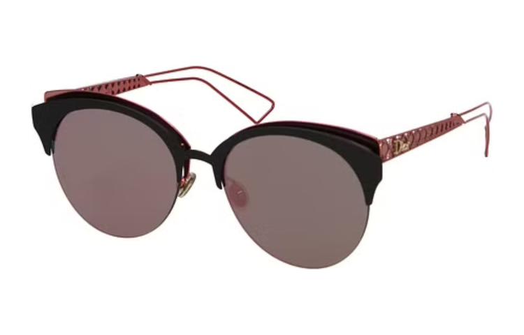 (Women) DIOR  Oval Metal Frame Pink Sunglasses. DIORAMACLUBEYM55APMTBLCKCORAL 圖 2