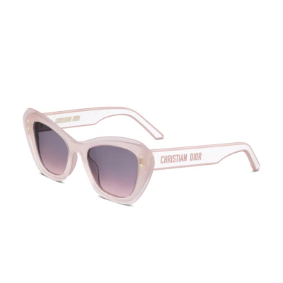 (Women) DIOR Pink Butterfly Transparent Frame Sunglasses. DPFCB3UQR40GL