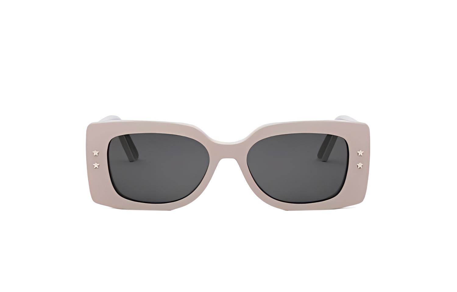 (Women) DIOR  Pink Rectangular Acetate Sunglasses with Polished Star Design. DIORPACIFICS1U40A0