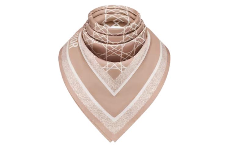 (Women) DIOR  Pink Silk Scarf with Twill Cannage Pattern Design. 35CAN090I607-C420 圖 4