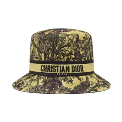 (Women) DIOR Plant Print Bucket Hat with UV Protection - Multicolor. 34TDV923X132C200