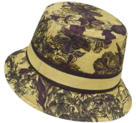 (Women) DIOR Plant Print Bucket Hat with UV Protection - Multicolor. 34TDV923X132C200 Purchase (Women) DIOR Plant Print Bucket Hat with UV Protection - Multicolor. 34TDV923X132C200