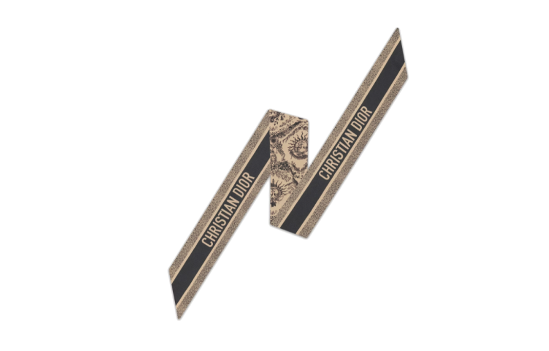 (Women) DIOR  Printed Silk Scarf Brown 42SOL106I603C179 圖 3