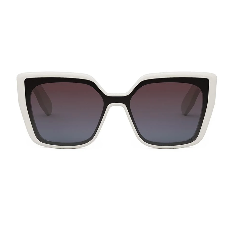 (Women) DIOR  Rectangular White Acetate Sunglasses with Patterned Temples LADYS2FXR95A1 圖 3