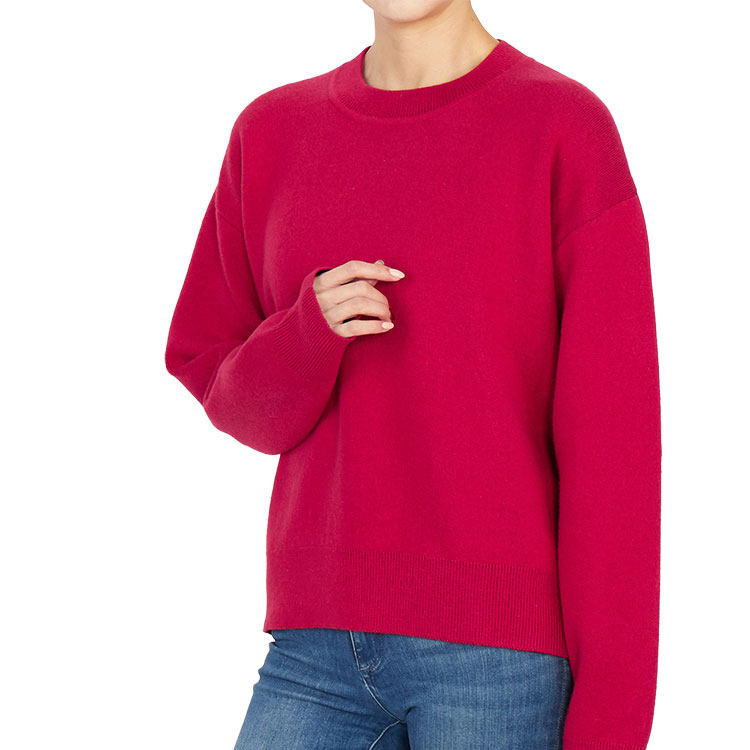 Details for (W) Dior Sweater Merah Cashmere dengan Logo Belakang dan Leher Bulat. 924S55AM009-4820