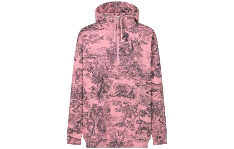 (Women) Dior  Red Hoodie with Animal Print and Drawstring Design. 343S16A4070X-4839 圖 2