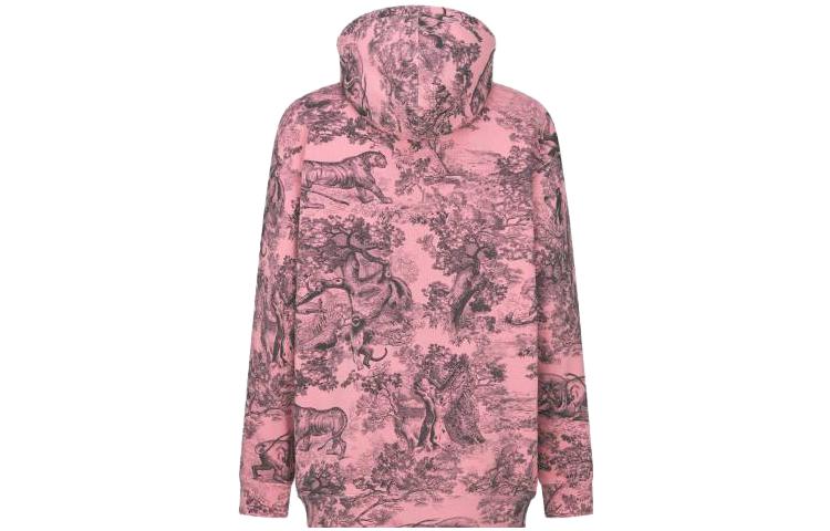 (Women) Dior  Red Hoodie with Animal Print and Drawstring Design. 343S16A4070X-4839 圖 3