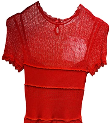 (W) DIOR 紅色短袖中長針織連衣裙 7E24629AM454-302 Lookbook (W) DIOR 紅色短袖中長針織連衣裙 7E24629AM454-302