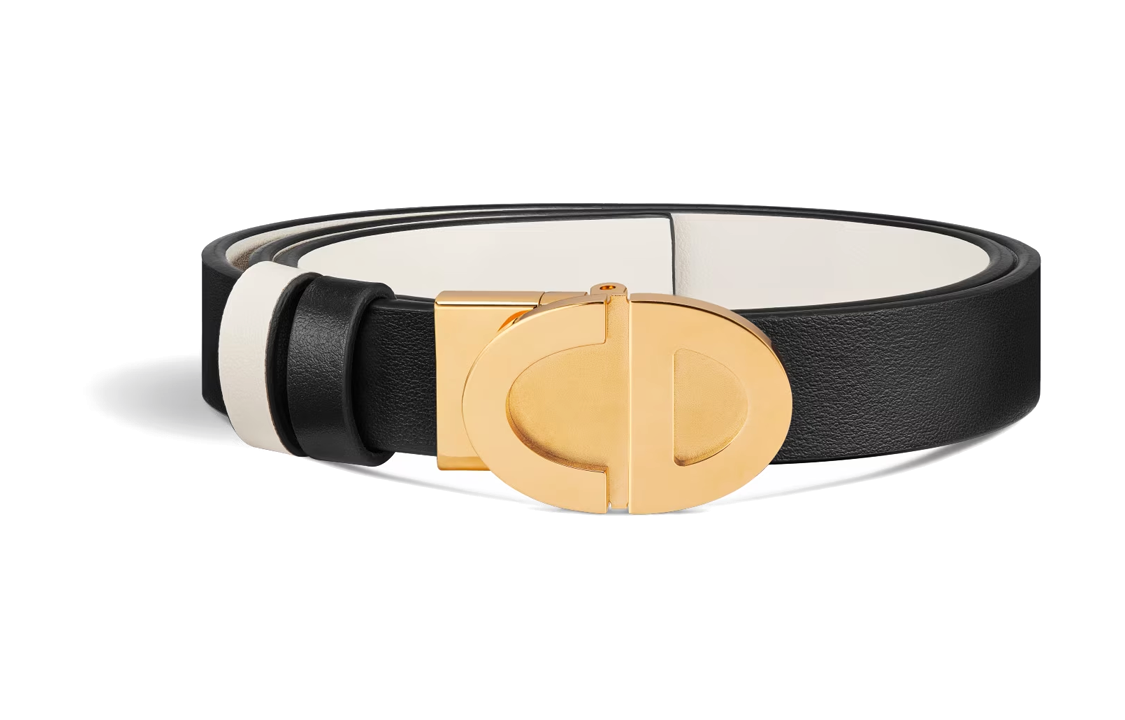 Lookbook (W) ディオール リバーシブル スムース バックル レザーベルト ブラック 幅2.2cm B0497UWGAM911