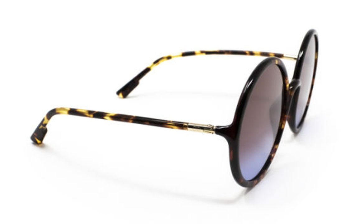 Shop (W) DIOR 圆形玳瑁纹太阳眼镜带图案镜腿 SOSTELLAIRE3
