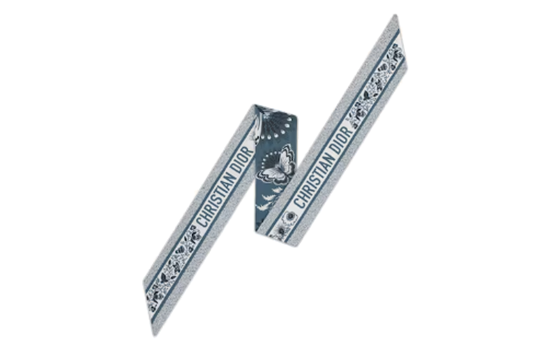 (Women) DIOR  Silk Scarf Blue with Pointed Edge Design. 41BAP106I616C527 圖 3