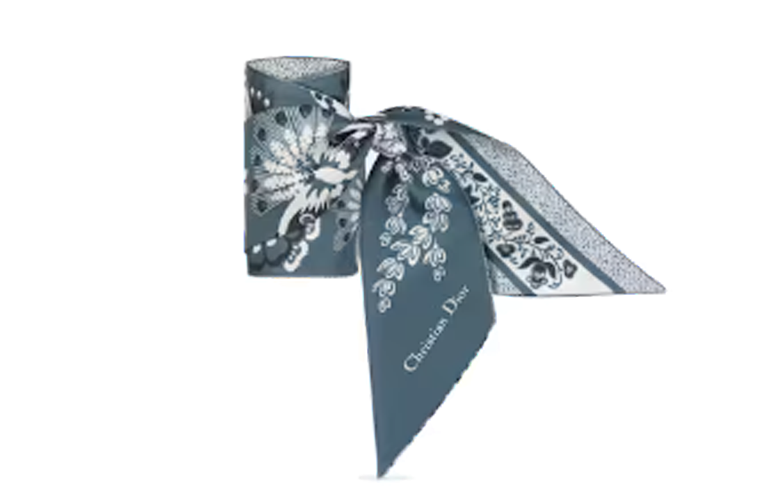 (Women) DIOR  Silk Scarf Blue with Pointed Edge Design. 41BAP106I616C527 圖 4